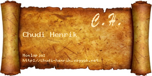 Chudi Henrik névjegykártya