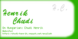 henrik chudi business card